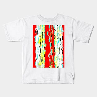 Bush Ants Abstract Digital Var 10 solid background Kids T-Shirt